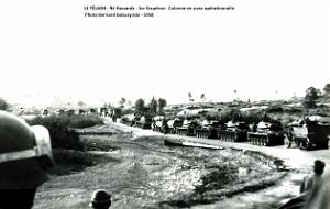 Le Telagh- 9e Hussards - 1er Escadron - Colonne en zone operationnelle - 1958